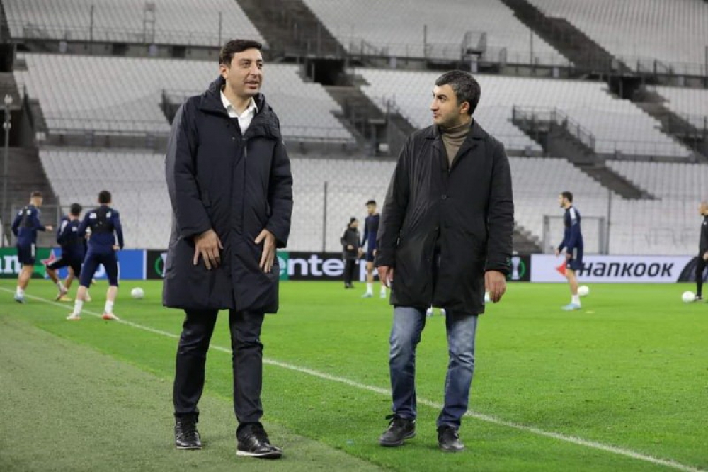 Fərid Qayıbov Fransada &ldquo;Qarabağ&rdquo; klubunun oyundan əvvəlki məşqini izləyib